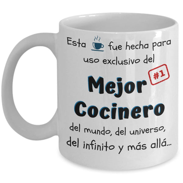 Esta taza fue hecha para uso exclusivo del Mejor COCINERO del mundo...! Coffee Mug Regalos.Gifts 