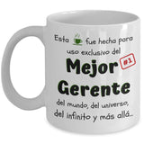 Esta taza fue hecha para uso exclusivo del Mejor GERENTE del mundo...! Coffee Mug Regalos.Gifts 