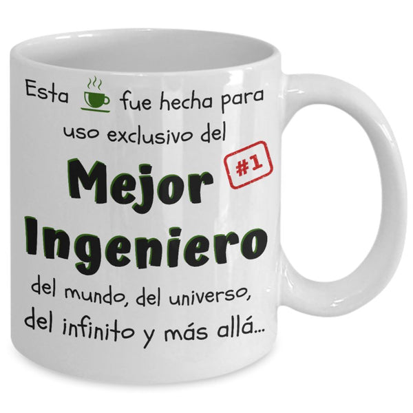 Esta taza fue hecha para uso exclusivo del Mejor INGENIERO del mundo...! Coffee Mug Regalos.Gifts 