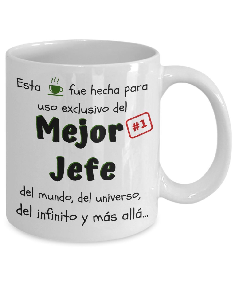 Esta taza fue hecha para uso exclusivo del Mejor JEFE del mundo...! Coffee Mug Regalos.Gifts 