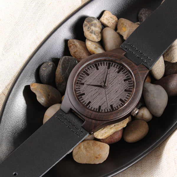 Este es el Reloj que tu papá amará, con un mensaje para él - Reloj de Madera Grabado Watches ShineOn Fulfillment 