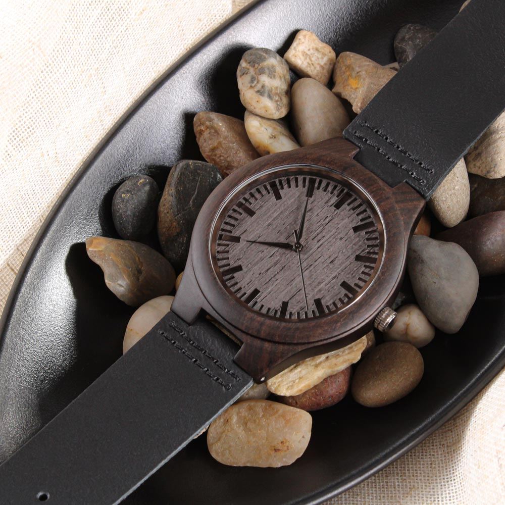Este es el Reloj que tu papá amará, con un mensaje para él - Reloj de Madera Grabado Jewelry/Watch 