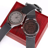 Este es el Reloj que tu papá amará, con un mensaje para él - Reloj de Madera Grabado Watches ShineOn Fulfillment Cajita de Lujo con Luz Led 