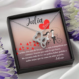 Este regalo es para tu alma gemela - Collar 2 corazones Dobles - Nuevo producto. Personaliza la tarjeta. Jewelry ShineOn Fulfillment 