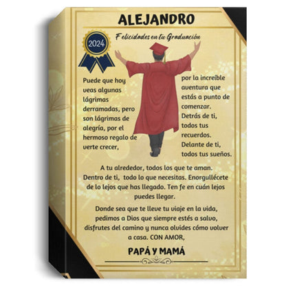 Eterniza el Orgullo y el Amor: El Regalo de Graduación Perfecto. Lienzo de graduación un reconocimiento para toda la vida Wall Art 
