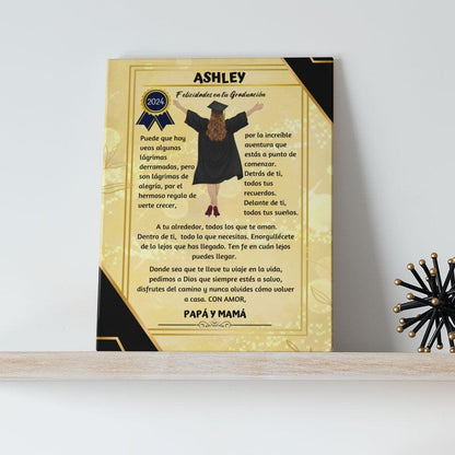 Eterniza el Orgullo y el Amor: El Regalo de Graduación Perfecto. Lienzo de graduación un reconocimiento para toda la vida Wall Art 