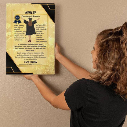 Eterniza el Orgullo y el Amor: El Regalo de Graduación Perfecto. Lienzo de graduación un reconocimiento para toda la vida Wall Art 