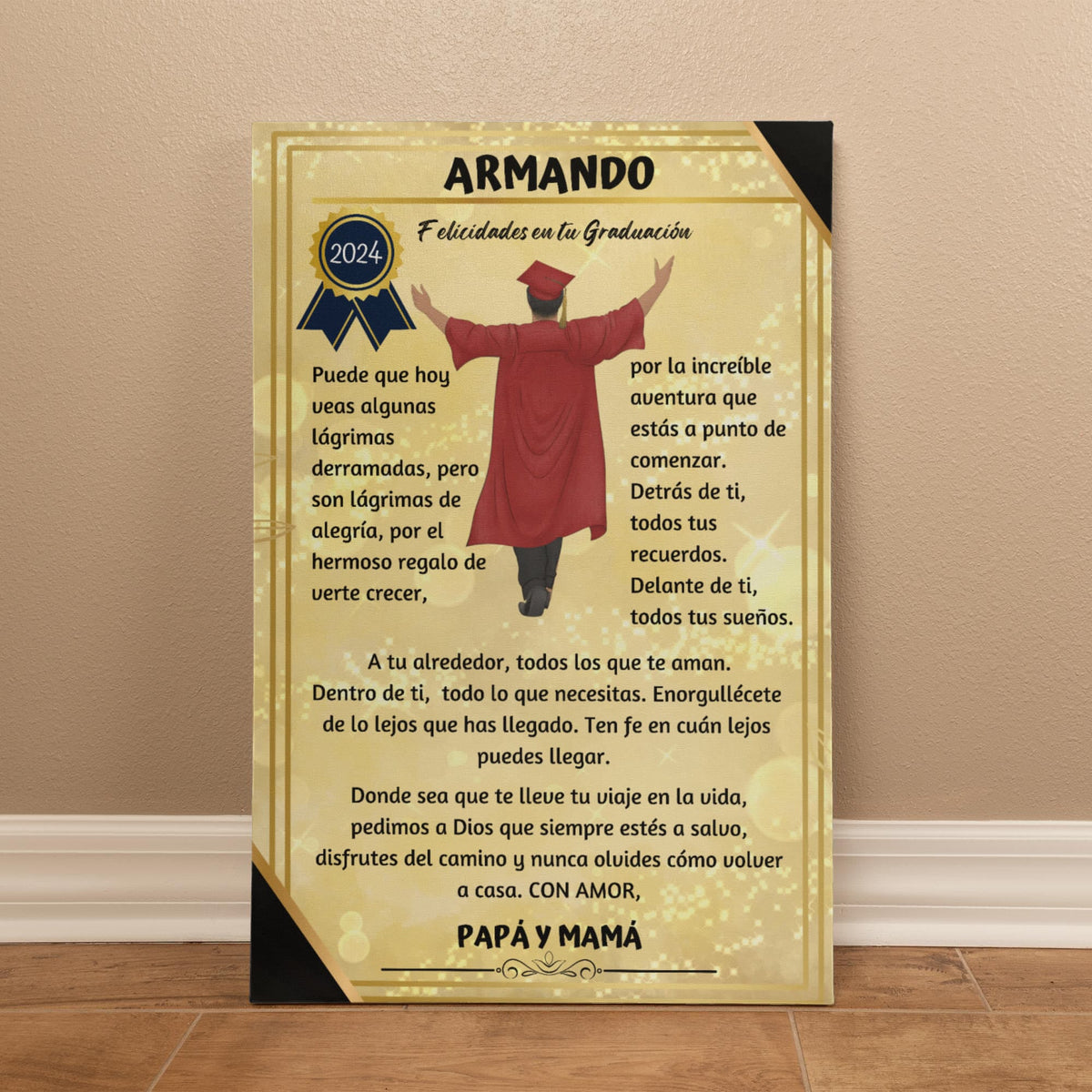 Eterniza el Orgullo y el Amor: El Regalo de Graduación Perfecto. Lienzo de graduación un reconocimiento para toda la vida Wall Art 
