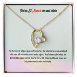 Eterno Amor - Collar Regalo para el Amor de mi Vida Jewelry ShineOn Fulfillment Acabado en Oro Amarillo de 18 quilates. Cajita Estandard (Gratis) 