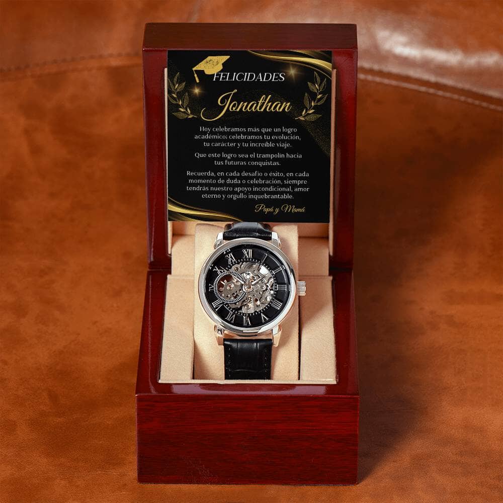 (Para ÉL) Eterno Orgullo en Tiempo Presente: Un Reloj para Celebrar Tu Viaje Jewelry/Watch 