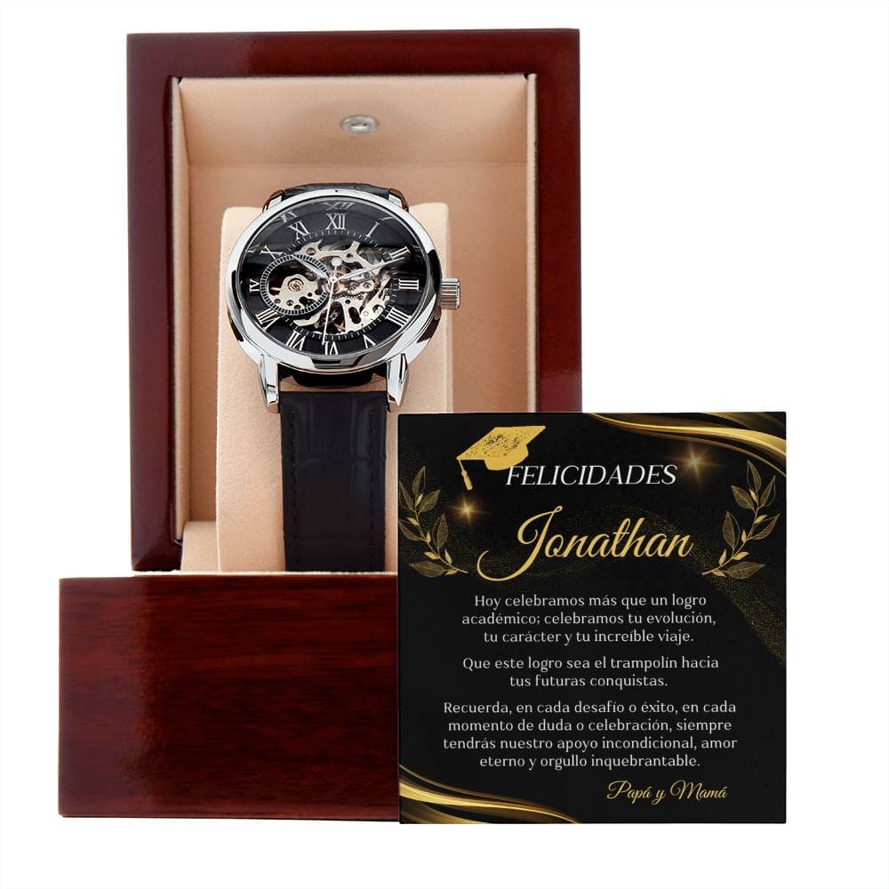 (Para ÉL) Eterno Orgullo en Tiempo Presente: Un Reloj para Celebrar Tu Viaje Jewelry/Watch 