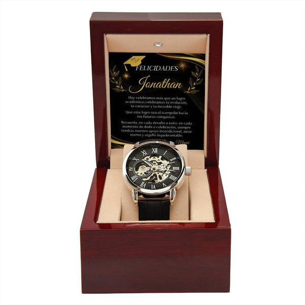 (Para ÉL) Eterno Orgullo en Tiempo Presente: Un Reloj para Celebrar Tu Viaje Jewelry/Watch 