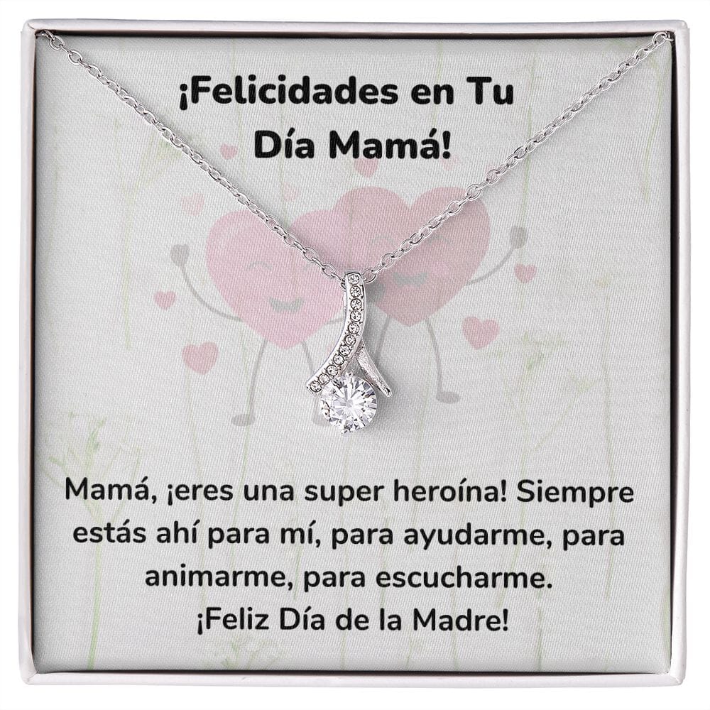 ¡Felicidades en Tu Día Mamá! Collar Belleza Seductora (Alluring Beauty) Para Mamá Jewelry ShineOn Fulfillment Acabado en oro blanco de 14 k Standard Box 