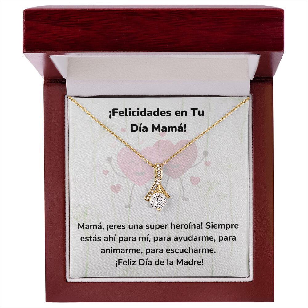 ¡Felicidades en Tu Día Mamá! Collar Belleza Seductora (Alluring Beauty) Para Mamá Jewelry/AlluringBeauty Acabado en Oro Amarillo de 18 quilates Luxury Box 