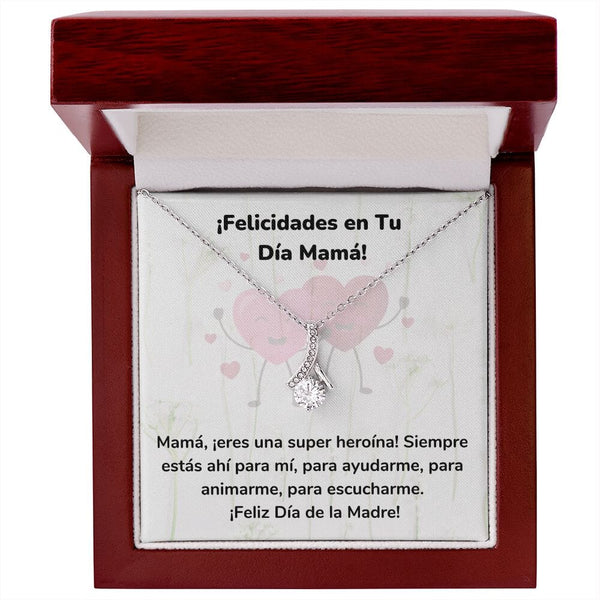 ¡Felicidades en Tu Día Mamá! Collar Belleza Seductora (Alluring Beauty) Para Mamá Jewelry/AlluringBeauty Acabado en oro blanco de 14 k Luxury Box 