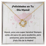 ¡Felicidades en Tu Día Mamá! Collar Para Mamá Nudo de Amor (LoveKnot) Jewelry ShineOn Fulfillment Acabado en Oro Amarillo de 18 quilates Cajita Estándar (GRATIS) 