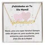 ¡Felicidades en Tu Día Mamá! - Collar Personalizado Con Nombre Corazón - Mamá Jewelry/NameNecklaceHeart ShineOn Fulfillment 