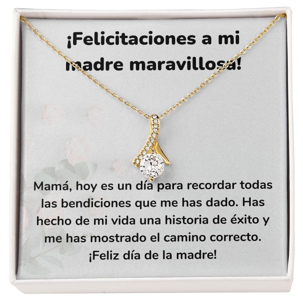 ¡Felicitaciones a mi madre maravillosa! Collar Belleza Seductora (Alluring Beauty) Para Mamá Jewelry ShineOn Fulfillment <p>Acabado en Oro Amarillo de 18 quilates</p> Standard Box 