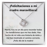 ¡Felicitaciones a mi madre maravillosa! Collar Para Mamá Nudo de Amor (LoveKnot) Jewelry ShineOn Fulfillment Acabado en oro blanco de 14 k Cajita Estándar (GRATIS) 