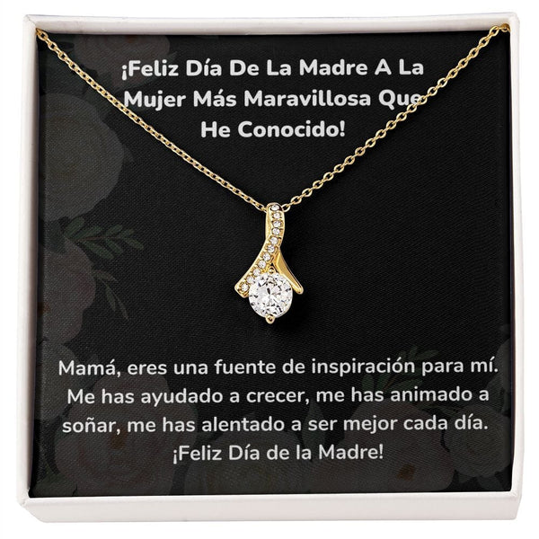 ¡Feliz Día De La Madre A La Mujer Más Maravillosa Que He Conocido! Collar Belleza Seductora (Alluring Beauty) Jewelry/AlluringBeauty Acabado en Oro Amarillo de 18 quilates Standard Box 