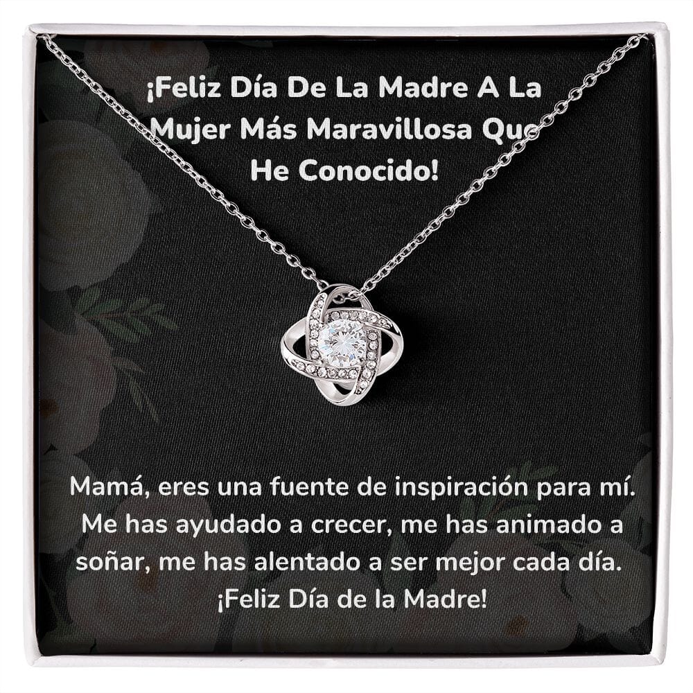¡Feliz Día De La Madre A La Mujer Más Maravillosa Que He Conocido! Jewelry Acabado en oro blanco de 14 k Cajita Estándar (GRATIS) 
