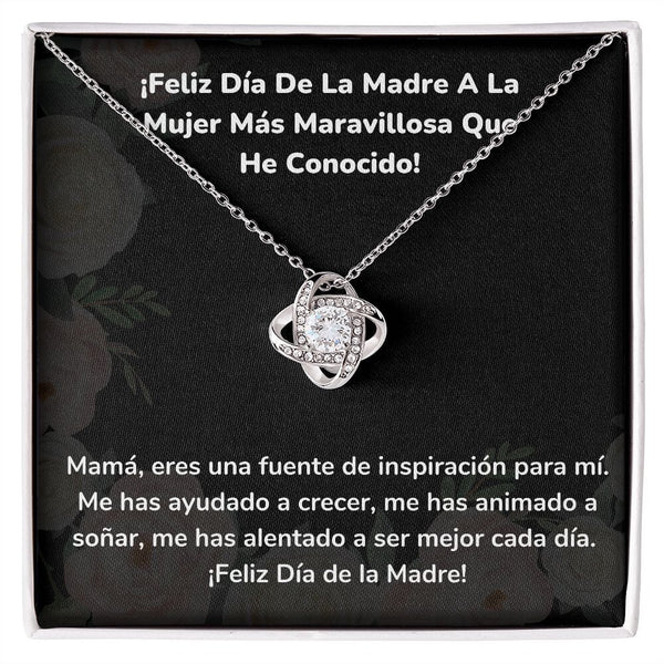 ¡Feliz Día De La Madre A La Mujer Más Maravillosa Que He Conocido! Jewelry Acabado en oro blanco de 14 k Cajita Estándar (GRATIS) 