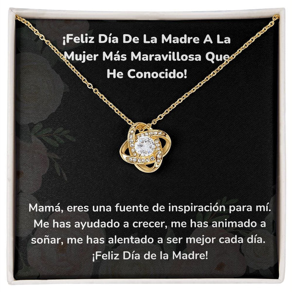 ¡Feliz Día De La Madre A La Mujer Más Maravillosa Que He Conocido! Jewelry Acabado en Oro Amarillo de 18 quilates Cajita Estándar (GRATIS) 