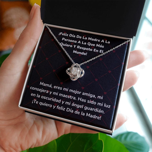 ¡Feliz Día De La Madre A La Persona A La Que Más Quiero Y Respeto En El Mundo! Collar Para Mamá Nudo de Amor (LoveKnot) Jewelry ShineOn Fulfillment 