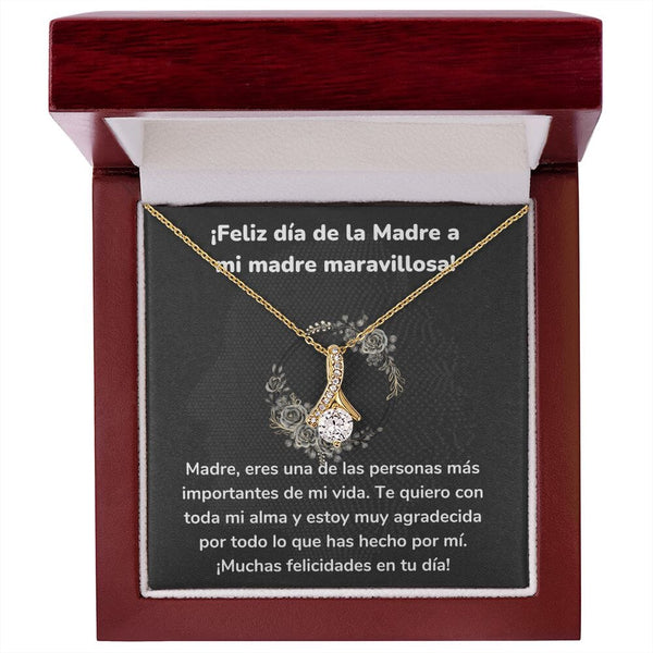 ¡Feliz día de la Madre a mi madre maravillosa! Collar Belleza Seductora (Alluring Beauty) Para Mamá Jewelry/AlluringBeauty Acabado en Oro Amarillo de 18 quilates Luxury Box 