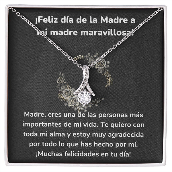 ¡Feliz día de la Madre a mi madre maravillosa! Collar Belleza Seductora (Alluring Beauty) Para Mamá Jewelry ShineOn Fulfillment Acabado en oro blanco de 14 k Standard Box 