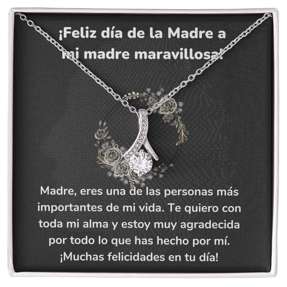 ¡Feliz día de la Madre a mi madre maravillosa! Collar Belleza Seductora (Alluring Beauty) Para Mamá Jewelry/AlluringBeauty Acabado en oro blanco de 14 k Standard Box 