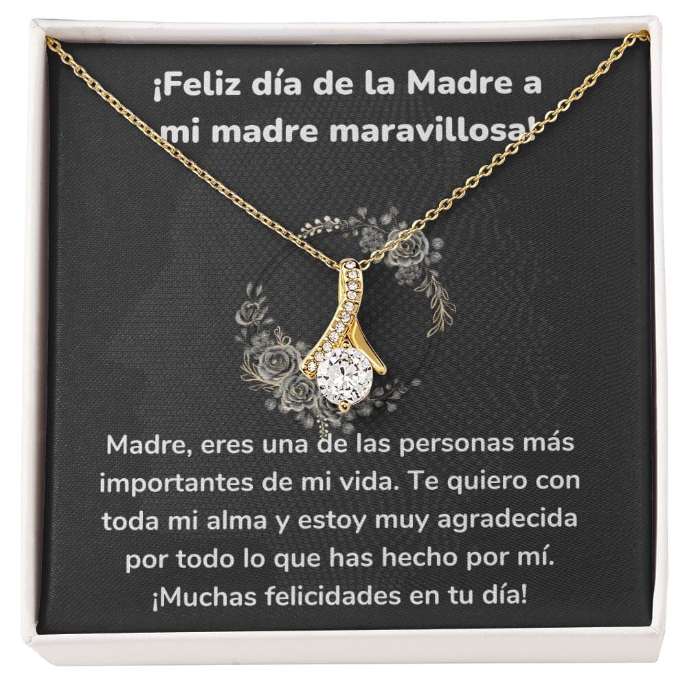 ¡Feliz día de la Madre a mi madre maravillosa! Collar Belleza Seductora (Alluring Beauty) Para Mamá Jewelry/AlluringBeauty Acabado en Oro Amarillo de 18 quilates Standard Box 