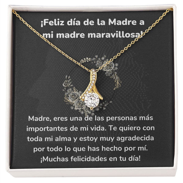 ¡Feliz día de la Madre a mi madre maravillosa! Collar Belleza Seductora (Alluring Beauty) Para Mamá Jewelry/AlluringBeauty Acabado en Oro Amarillo de 18 quilates Standard Box 