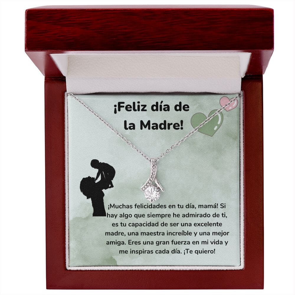 ¡Feliz día de la Madre! Collar Belleza Seductora (Alluring Beauty) Para Mamá Jewelry/AlluringBeauty Acabado en oro blanco de 14 k Luxury Box 