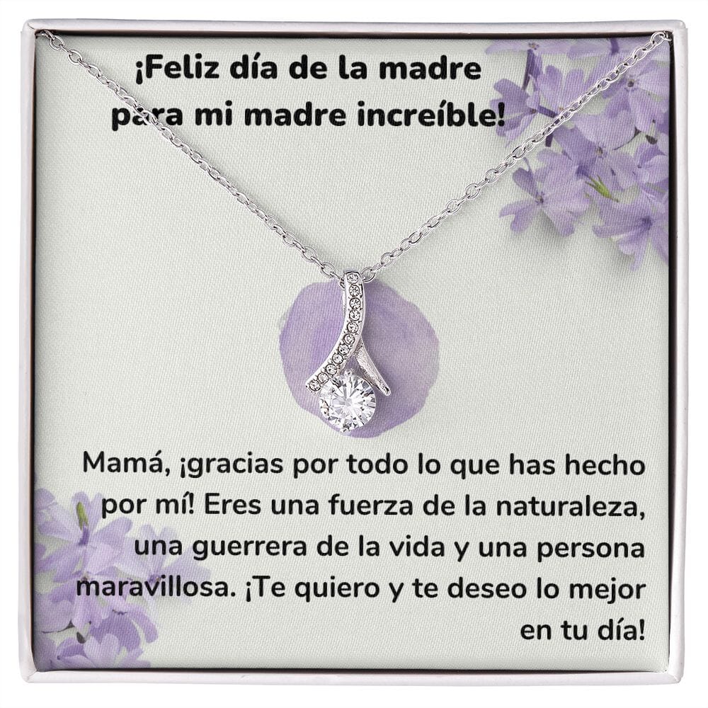 ¡Feliz día de la madre para mi madre increíble! Collar Belleza Seductora (Alluring Beauty) Para Mamá Jewelry ShineOn Fulfillment Acabado en oro blanco de 14 k Standard Box 