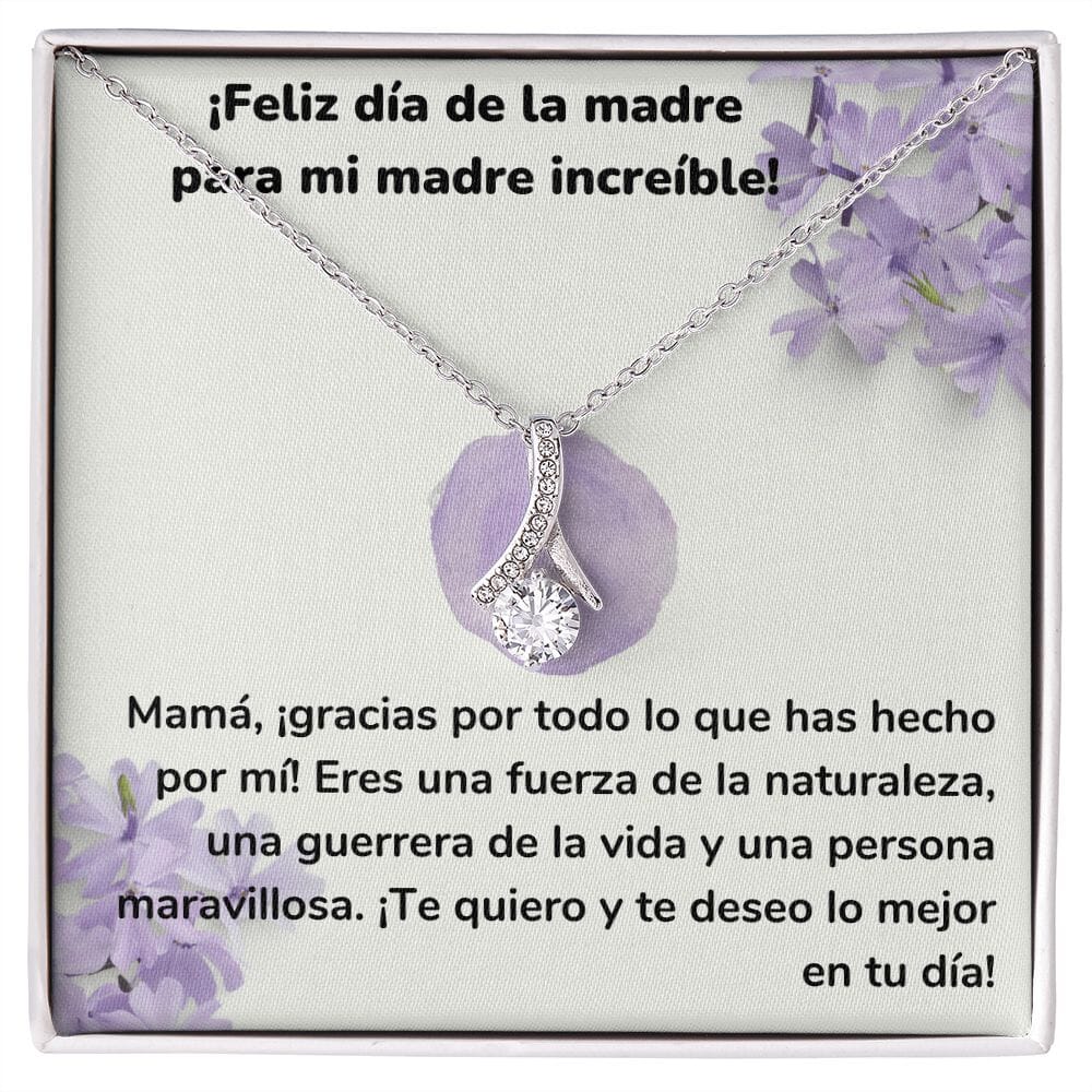 ¡Feliz día de la madre para mi madre increíble! Collar Belleza Seductora (Alluring Beauty) Para Mamá Jewelry/AlluringBeauty Acabado en oro blanco de 14 k Standard Box 