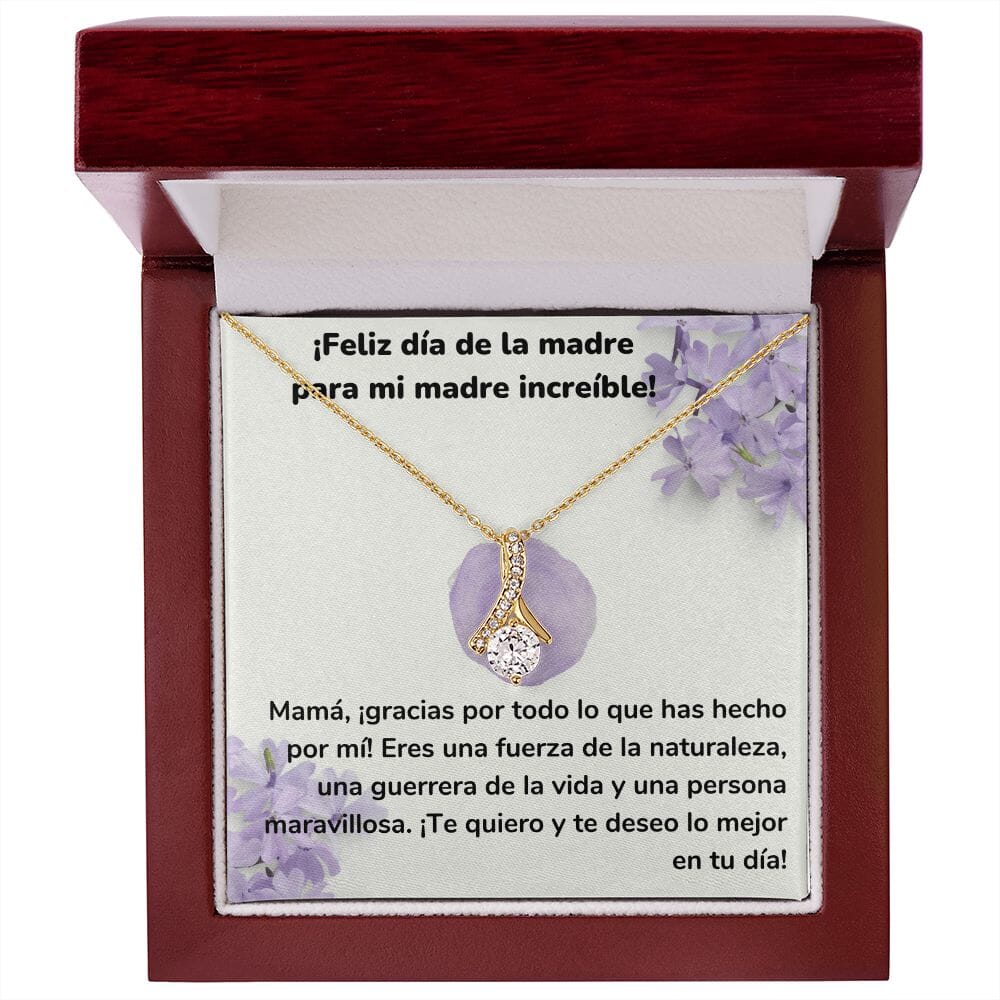 ¡Feliz día de la madre para mi madre increíble! Collar Belleza Seductora (Alluring Beauty) Para Mamá Jewelry/AlluringBeauty Acabado en Oro Amarillo de 18 quilates Luxury Box 