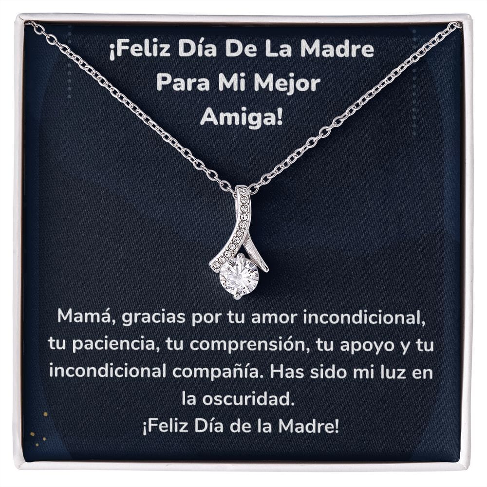 ¡Feliz Día De La Madre Para Mi Mejor Amiga! Collar Belleza Seductora (Alluring Beauty) Para Mamá Jewelry/AlluringBeauty Acabado en oro blanco de 14 k Standard Box 