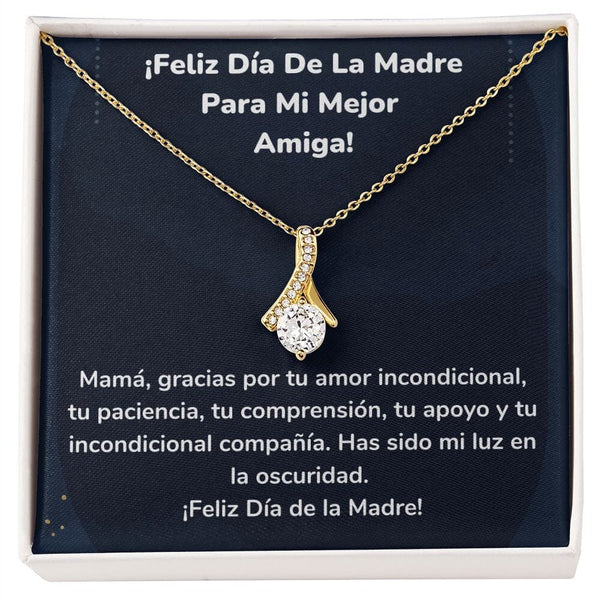 ¡Feliz Día De La Madre Para Mi Mejor Amiga! Collar Belleza Seductora (Alluring Beauty) Para Mamá Jewelry/AlluringBeauty Acabado en Oro Amarillo de 18 quilates Standard Box 