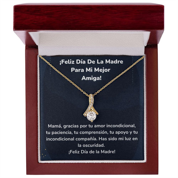 ¡Feliz Día De La Madre Para Mi Mejor Amiga! Collar Belleza Seductora (Alluring Beauty) Para Mamá Jewelry/AlluringBeauty Acabado en Oro Amarillo de 18 quilates Luxury Box 