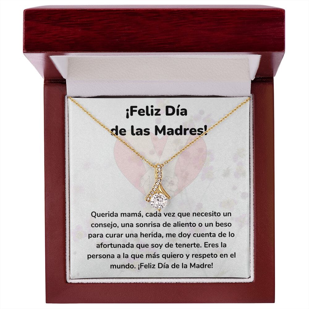 ¡Feliz Día de las Madres! Collar Belleza Seductora (Alluring Beauty) Para Mamá Jewelry/AlluringBeauty Acabado en Oro Amarillo de 18 quilates Luxury Box 