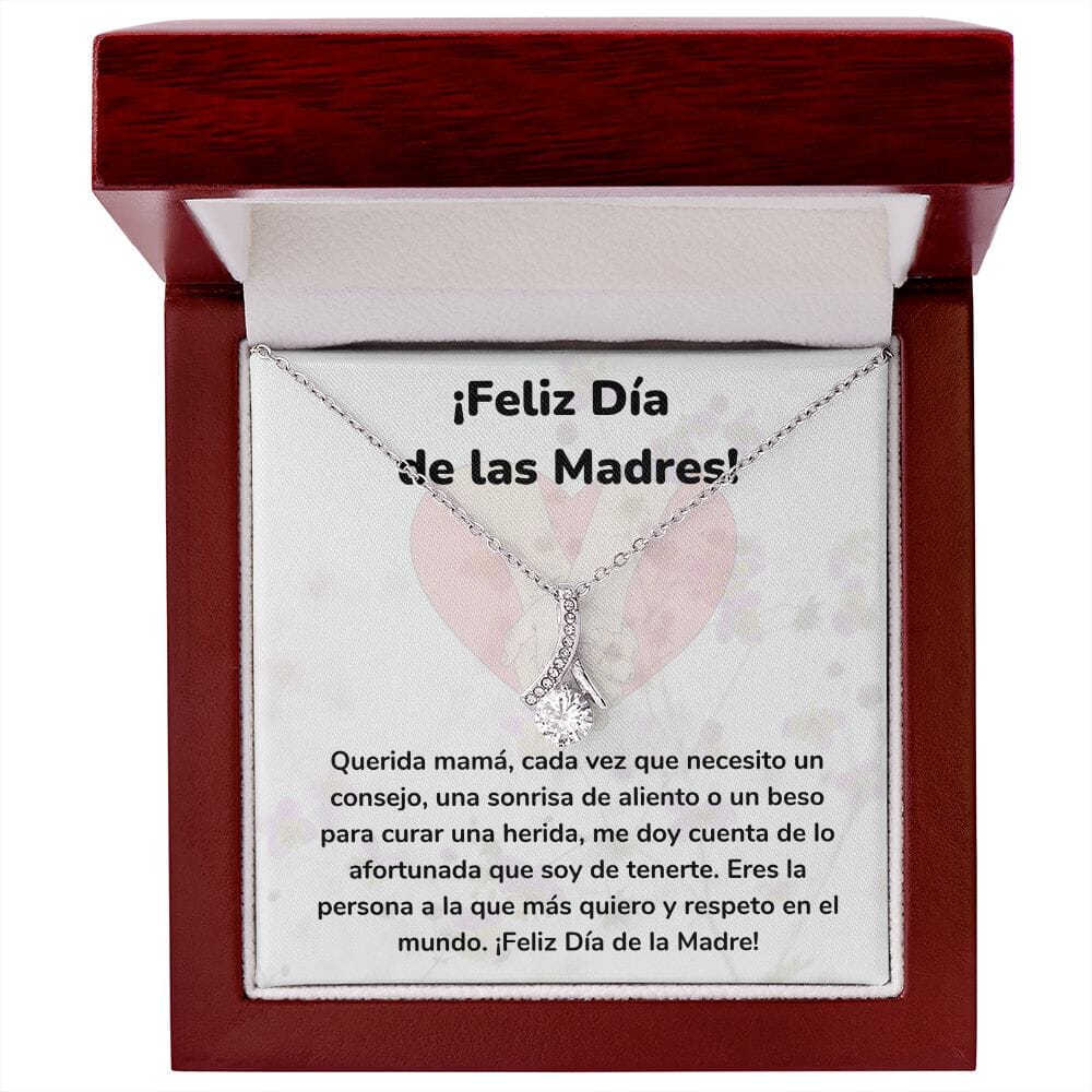 ¡Feliz Día de las Madres! Collar Belleza Seductora (Alluring Beauty) Para Mamá Jewelry/AlluringBeauty Acabado en oro blanco de 14 k Luxury Box 