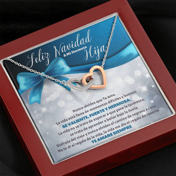 Feliz Navidad a Mi Hermosa Hija - Collar Corazones entrelazados Jewelry/InterlockingHearts 