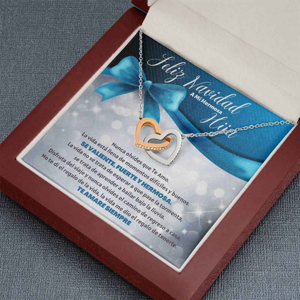 Feliz Navidad a Mi Hermosa Hija - Collar Corazones entrelazados Jewelry/InterlockingHearts 