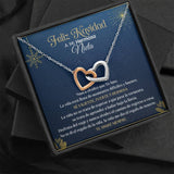 Feliz Navidad a Mi Hermosa Nieta - Collar Corazones entrelazados Jewelry ShineOn Fulfillment Standard Box 