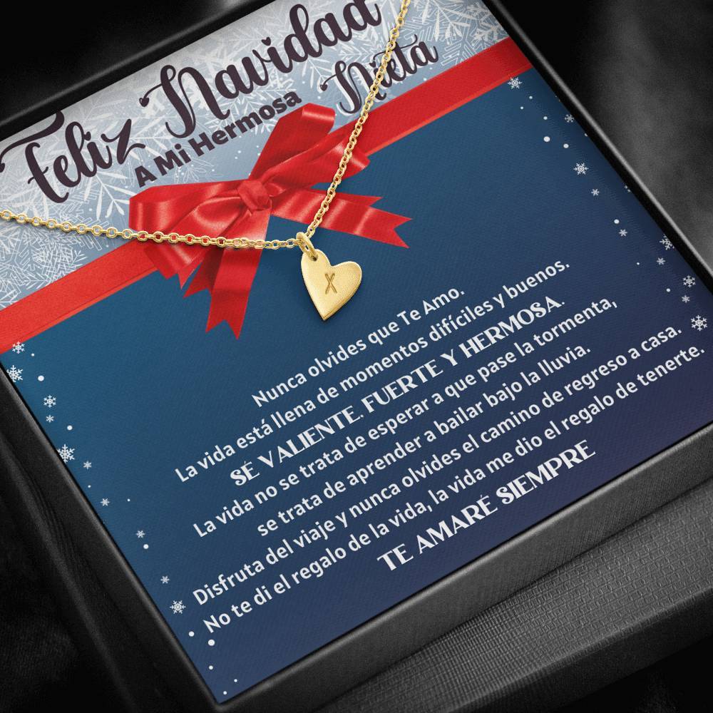 Feliz Navidad a mi Hermosa Nieta - El collar de corazones más dulces Jewelry 