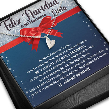 Feliz Navidad a mi Hermosa Nieta - El collar de corazones más dulces Jewelry 