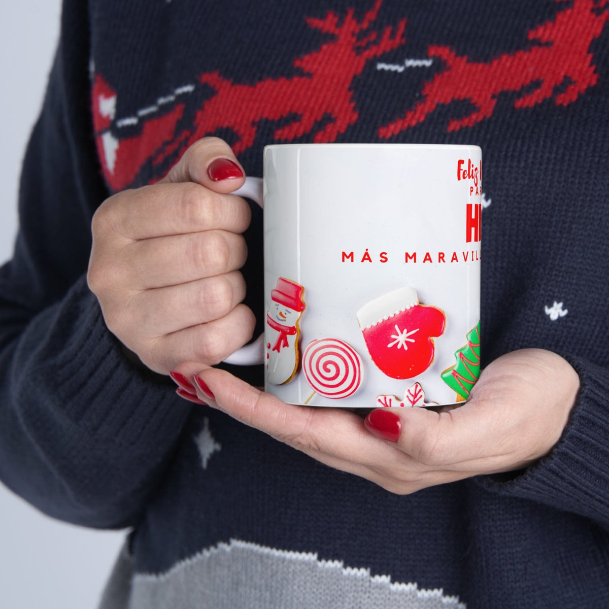 Feliz Navidad para la HIJA más maravillosa del mundo, Taza de Regalo - 11 oz Mug Printify 