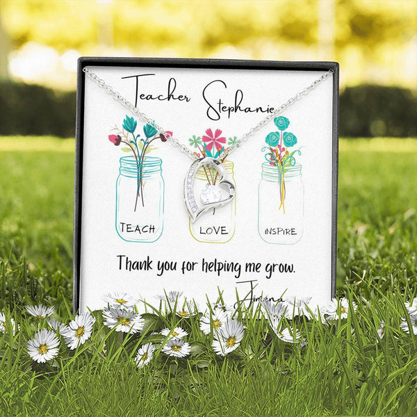 For my teacher - Forever Love Necklace - Thank you for helping me grow. Jewelry/ForeverLove 