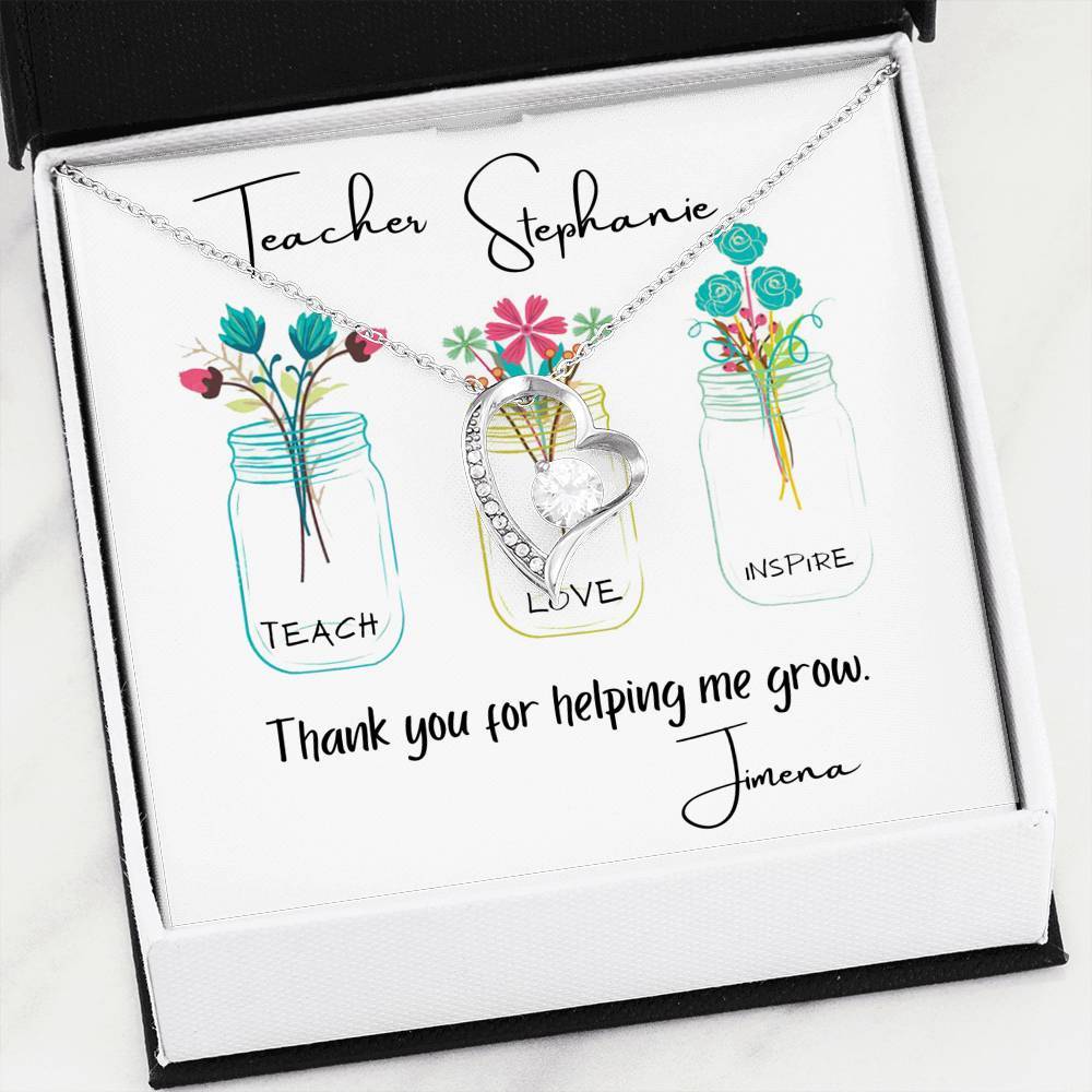 For my teacher - Forever Love Necklace - Thank you for helping me grow. Jewelry/ForeverLove 